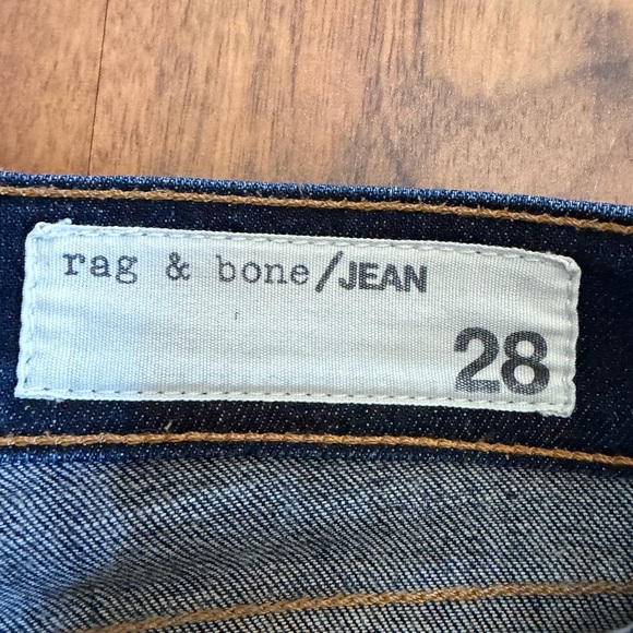 rag & bone Dark Blue Straight Leg Jeans - Picture 7 of 8